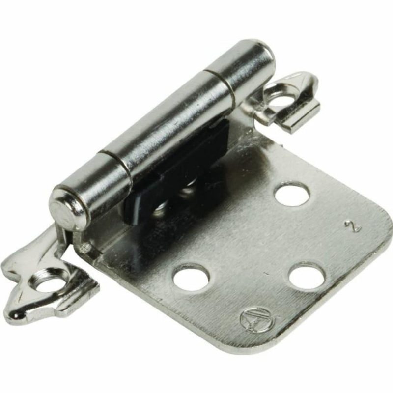 1-1/2″ Self-Closing Exposed Cabinet Hinge Satin Nickel Package Of 2