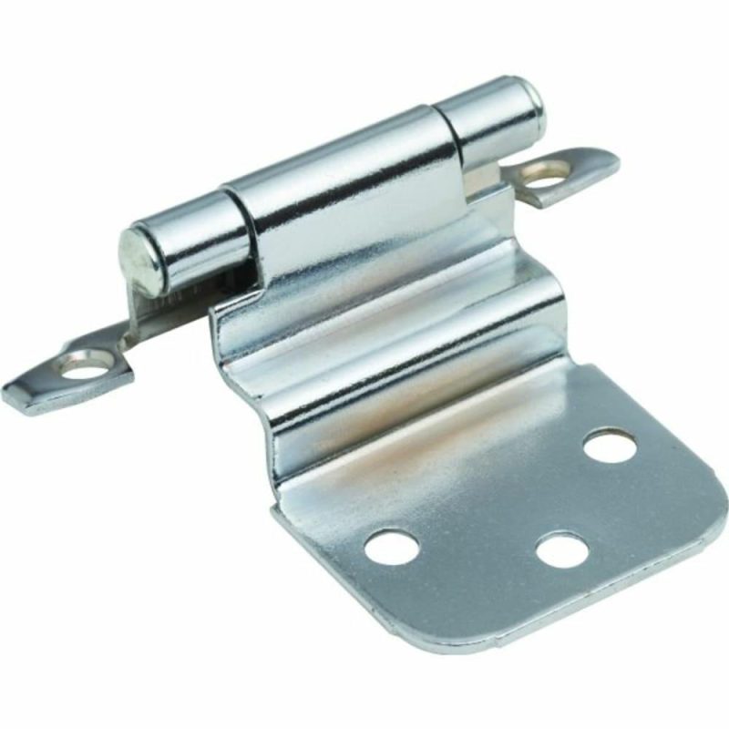 1-1/2″ Self-Closing Exposed Inset Cabinet Hinge Chrome Decorative Wing Pack Of 2