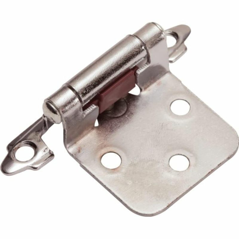 1-1/2″ Self-Closing Exposed Overlay Cabinet Hinge Satin Nickel Package Of 50