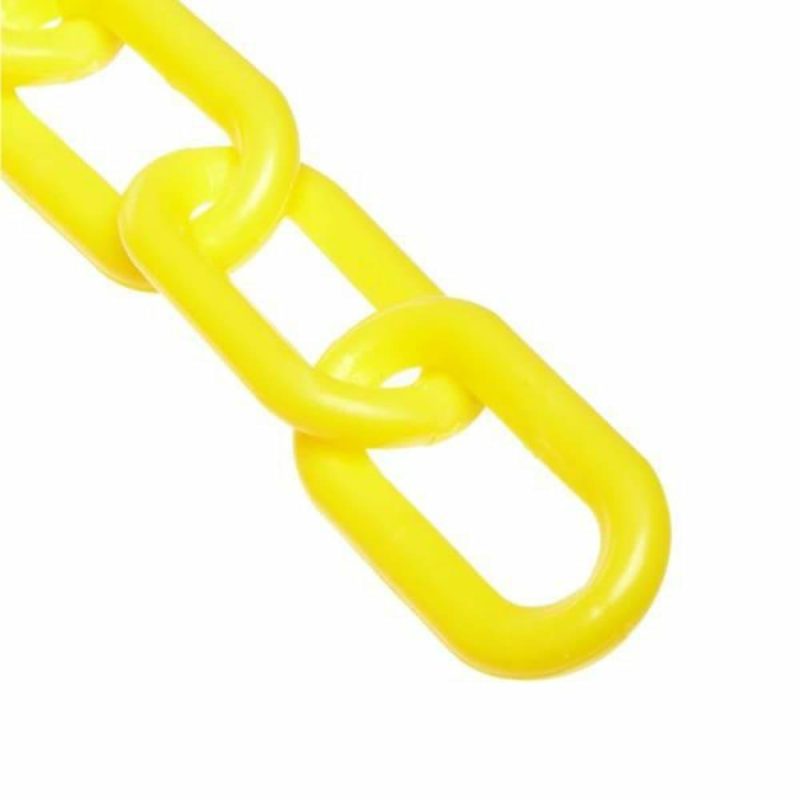 1.5 Inch X 100 Feet Yellow Plastic Barrier Chain