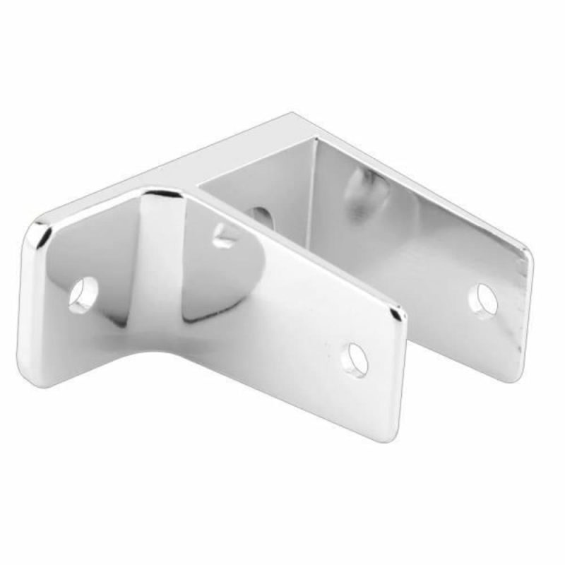 1 Ear Wall Bracket, For 1-1/4 In. Panels, Zinc Alloy, Chrm Plated, Torx