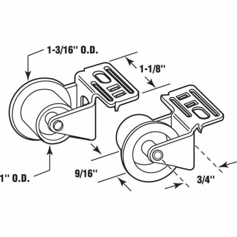 1 In., Front Drawer Guide Rls