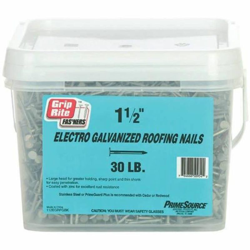 #11 X 1-1/2 In. 30 Lb. Electro-Galvanized Steel Roofing Nails