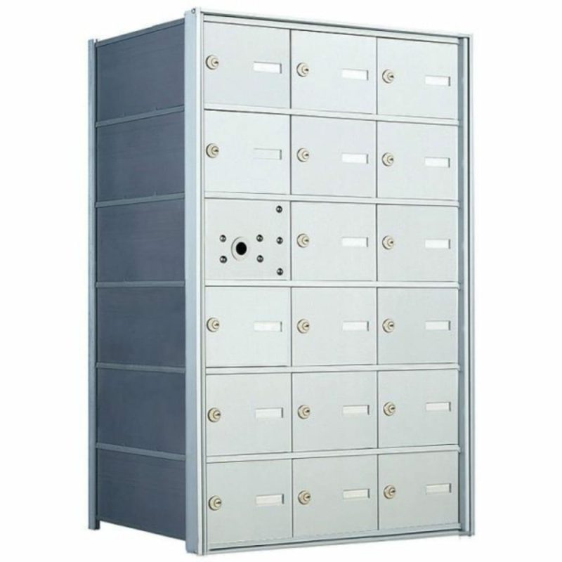 1400 Horizontal Mailbox -17 Compartments, Aluminum