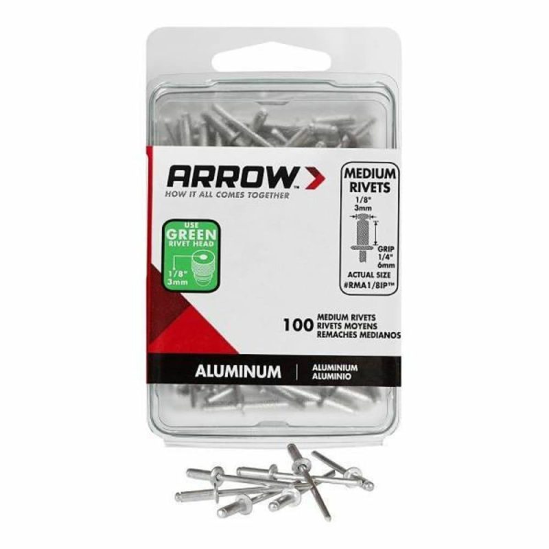 1/8″ Medium Aluminum Rivet, Package Of 100