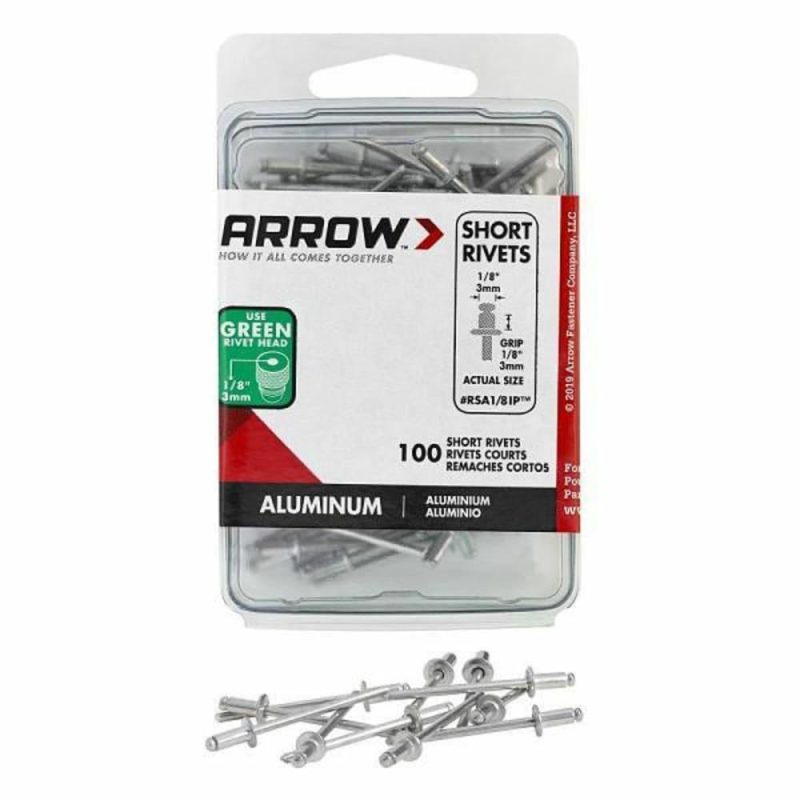 1/8″ Short Aluminum Rivet, Package Of 100