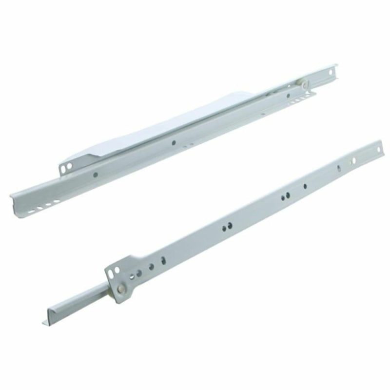 18″ White Metal Drawer Slide, Package Of 2