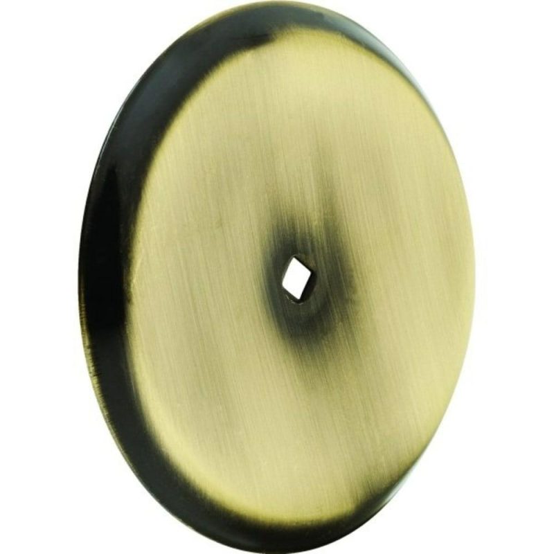 2-3/4″ Antique Brass Door Knob Backplate, Package Of 5