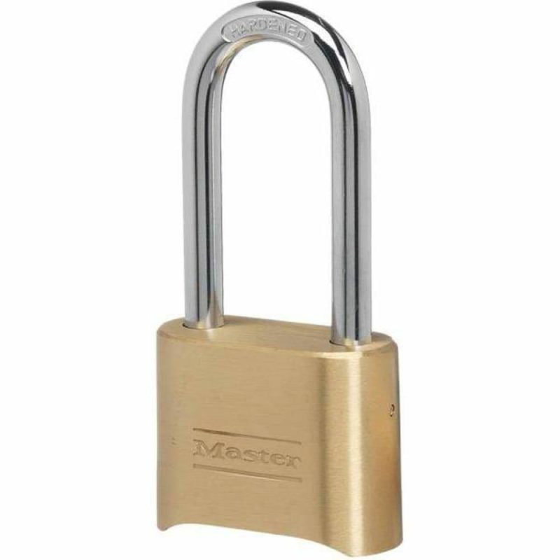 2 In W Resettable Combination Padlock With 2-1/4 In Shackle In Brass