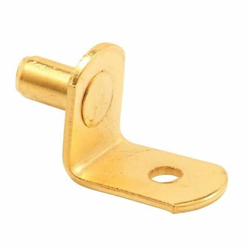 20 Lb. Brass-Plated Stl L-Shelf Support Pegs Package Of 8