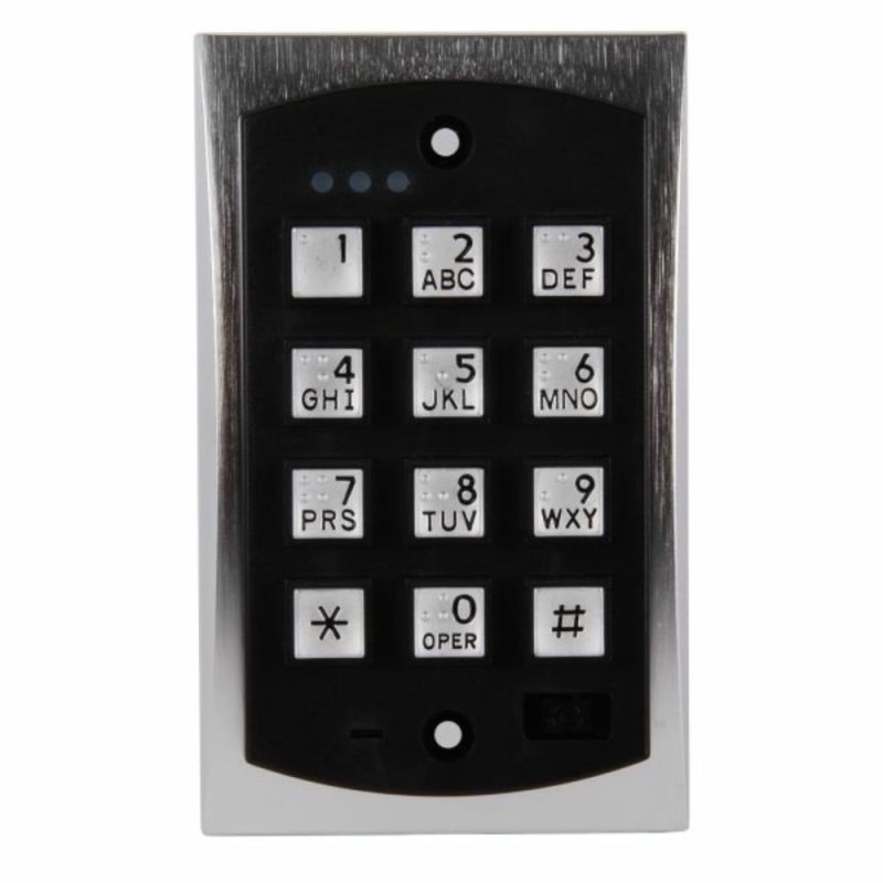 2000em Indoor/outdoor Flush-Mount Access Control Keypad Brushed Metal