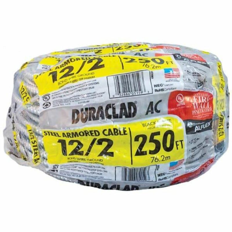 250 Ft. 12/2 600v Duraclad Type Ac Lightweight Steel Armored Cable