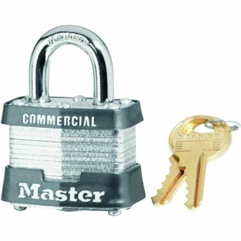 #3 1-9/16 In Laminated Steel Padlock, Keyed Alike With Keyway