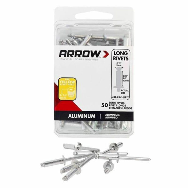 3/16″ Long Aluminum Rivet, Package Of 50