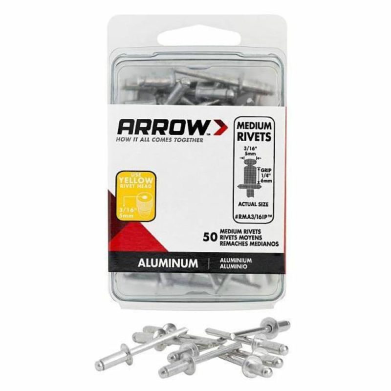 3/16″ Medium Aluminum Rivet, Package Of 50