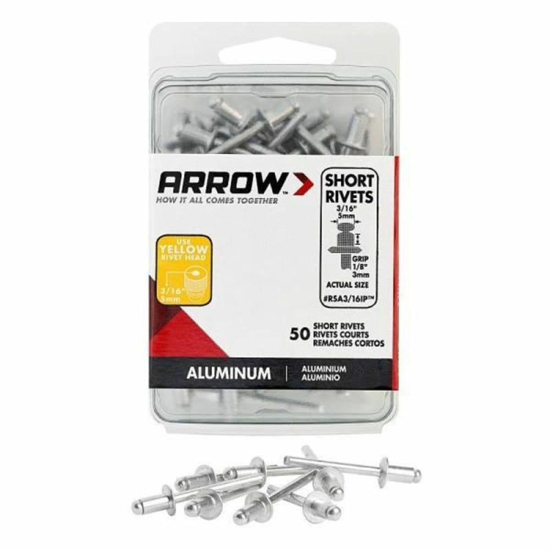 3/16″ Short Aluminum Rivet, Package Of 50