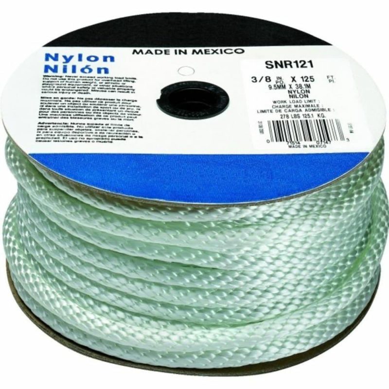 3/8″ X 125′ Solid Braid Nylon Rope