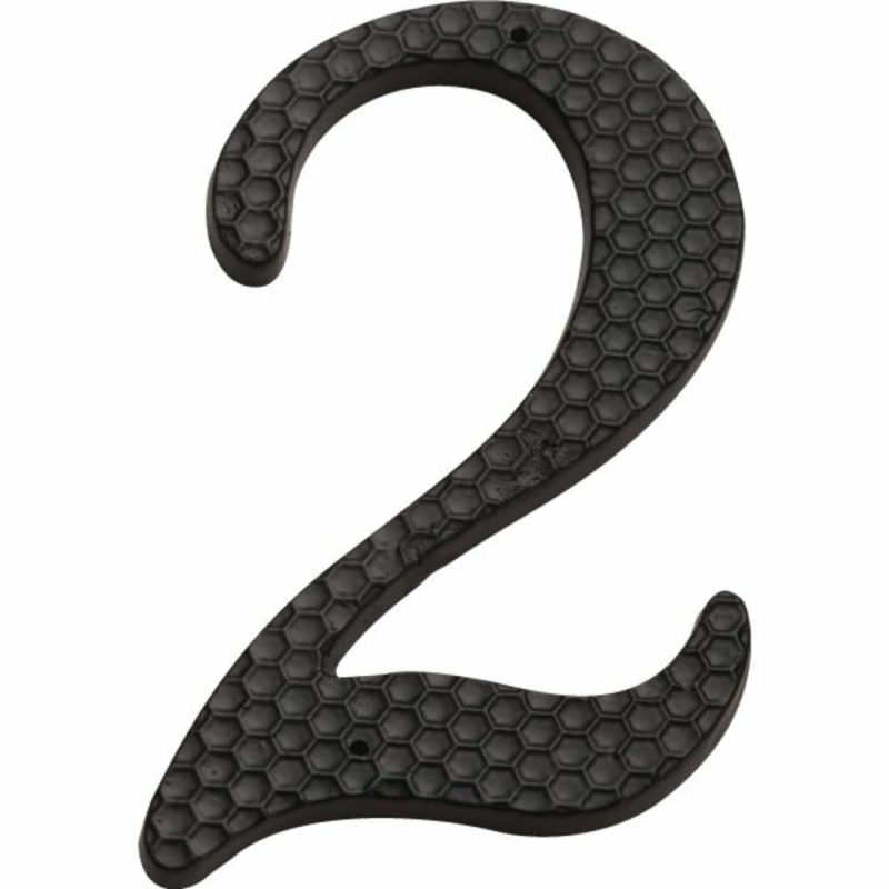 4″ Black Number 2, Package Of 2