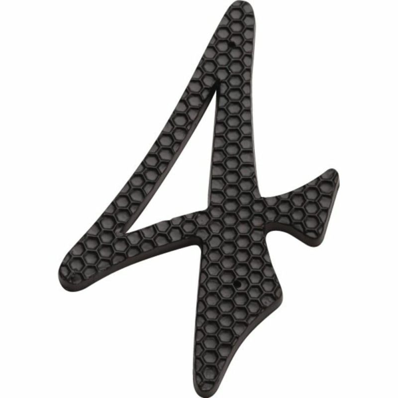 4″ Black Number 4, Package Of 2