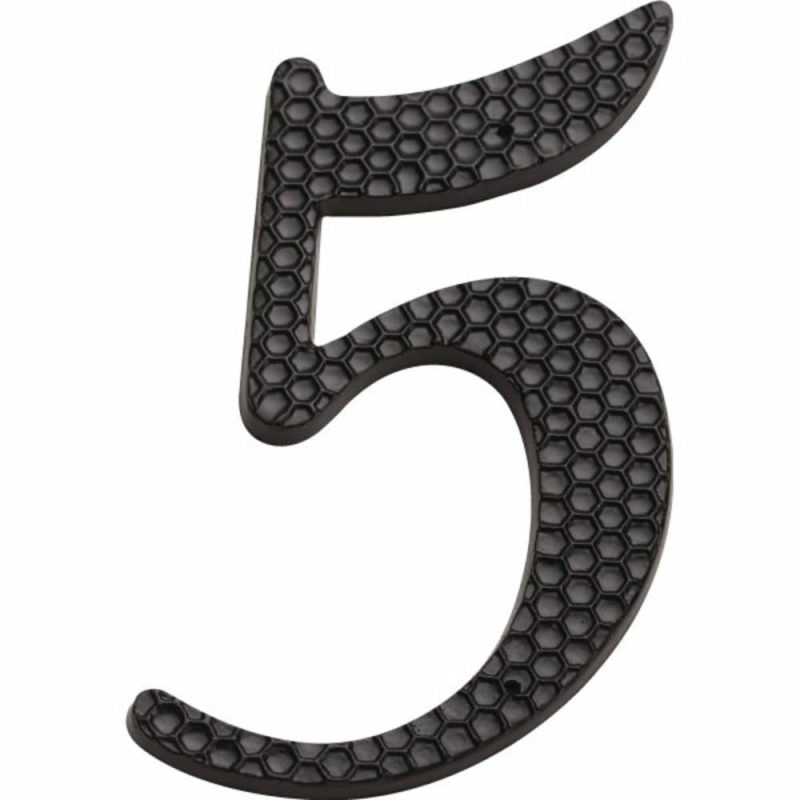 4″ Black Number 5, Package Of 2