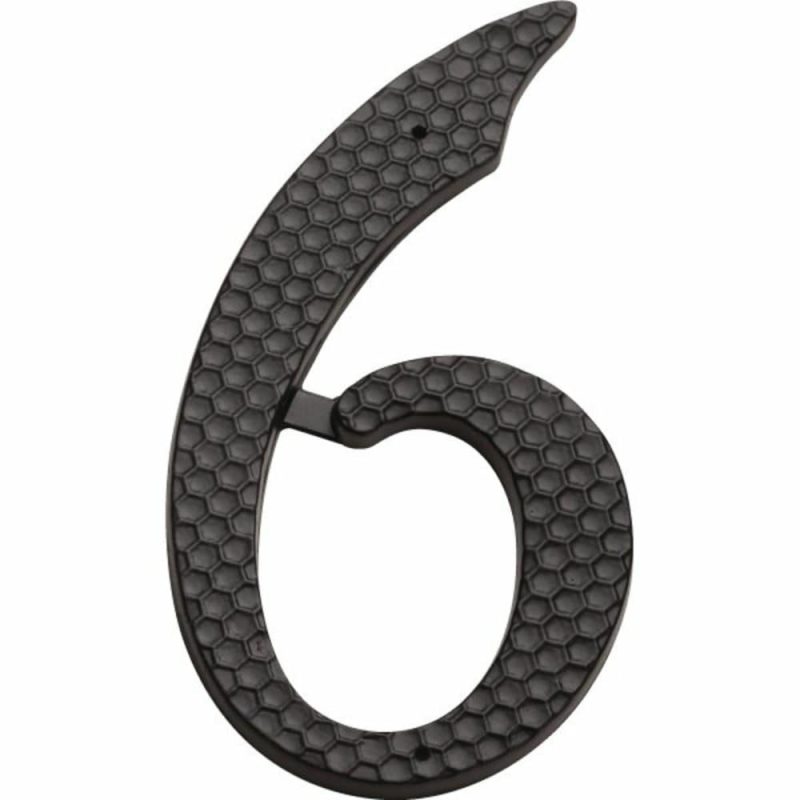 4″ Black Number 6, Package Of 2