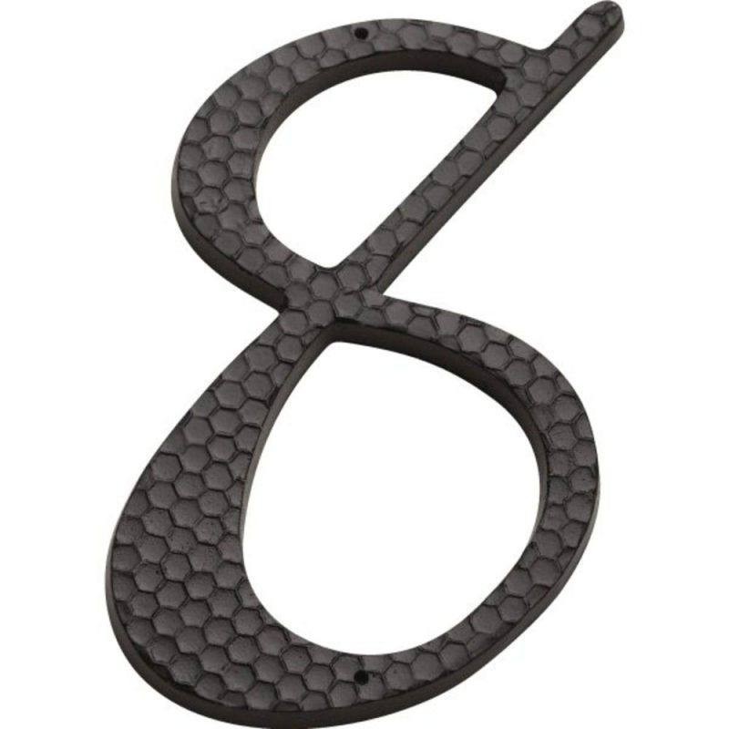 4″ Black Number 8, Package Of 2