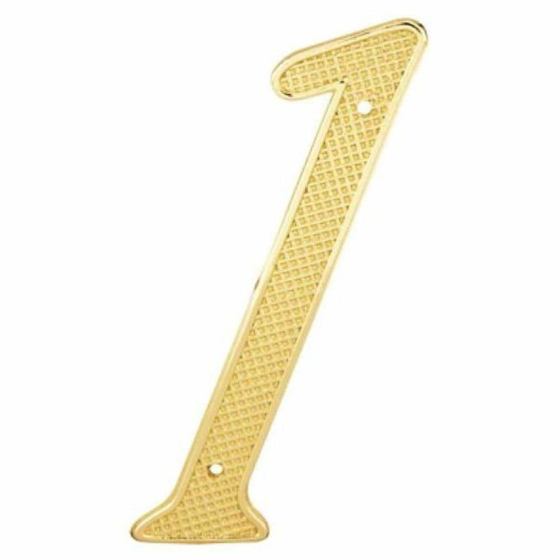 4″ Brass Number 1, Package Of 2