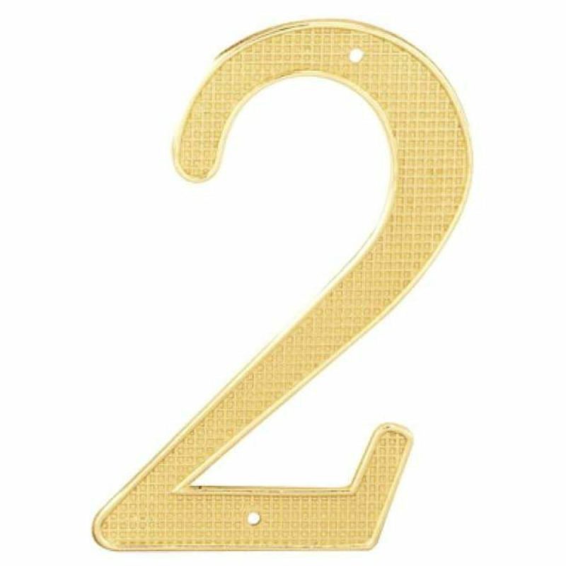 4″ Brass Number 2, Package Of 2