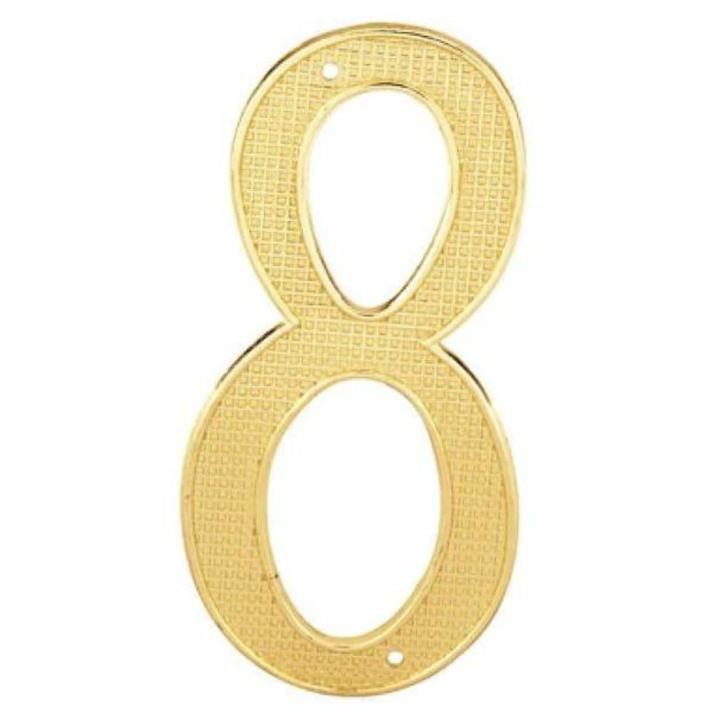 4″ Brass Number 8, Package Of 2