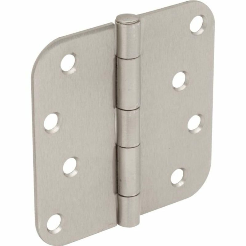 4″ Residential Plain Bearing Door Hinge Satin Nickel, Package Of 2