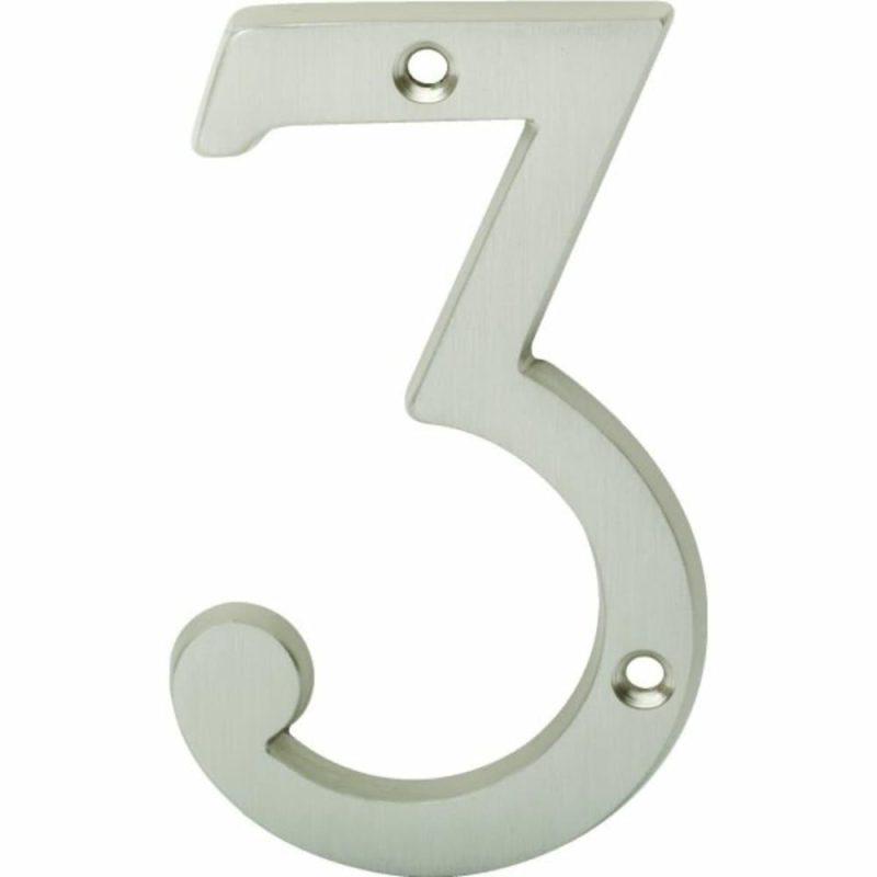 4″ Satin Nickel Number 3