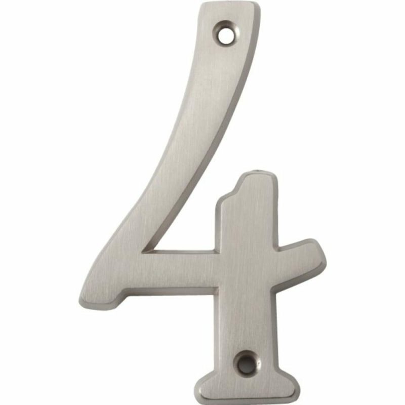 4″ Satin Nickel Number 4