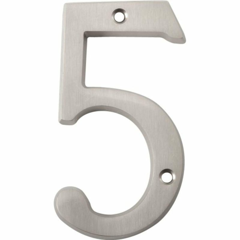 4″ Satin Nickel Number 5