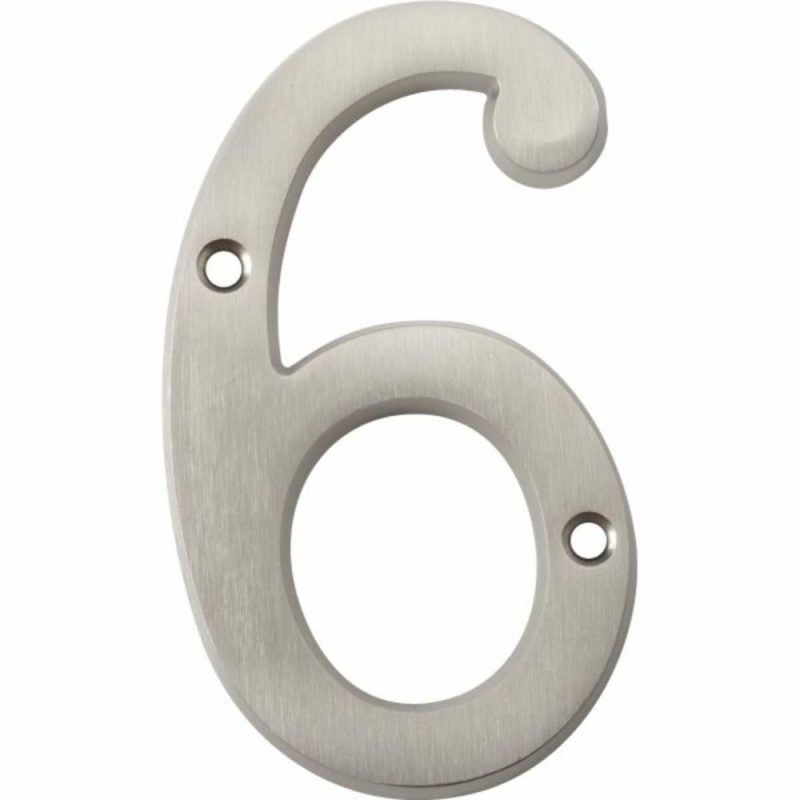 4″ Satin Nickel Number 6