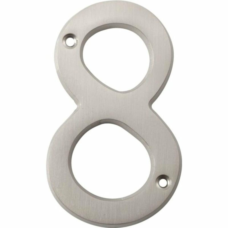 4″ Satin Nickel Number 8