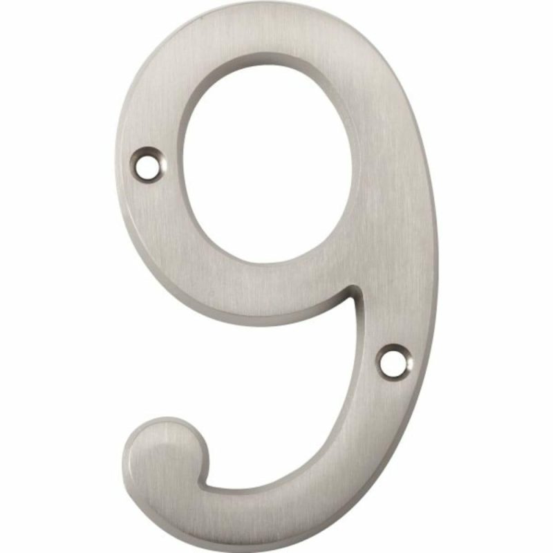 4″ Satin Nickel Number 9