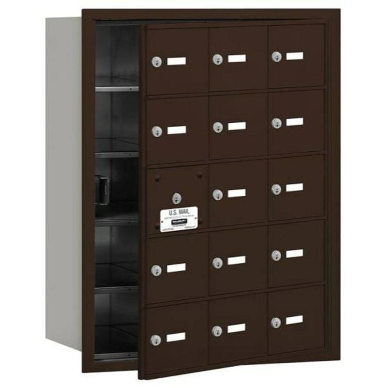 4b+ Horizontal Mailbox, 15 A Doors, 14 Usable, Bronze