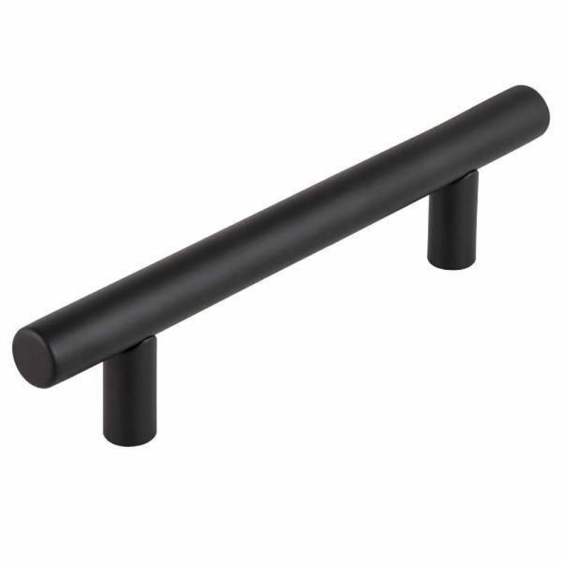 6″ Hollow Matte Black Drawer Pull 3-3/4″ Holes, Package Of 10