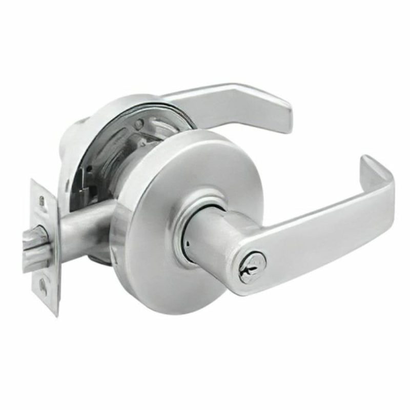 7 Series Grade 2 Cylindrical Officel Rose L Lever Satin Chrome