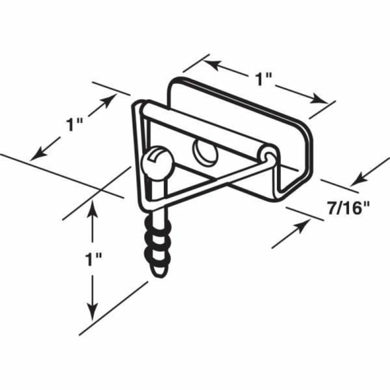 7/16in Window Screen Bottom Latches, Package Of 4