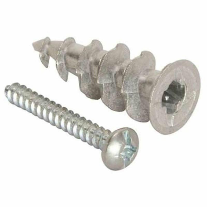 #8 X 1-1/2 In Ez Metal Zinc Wall Anchors Kit Package Of 25