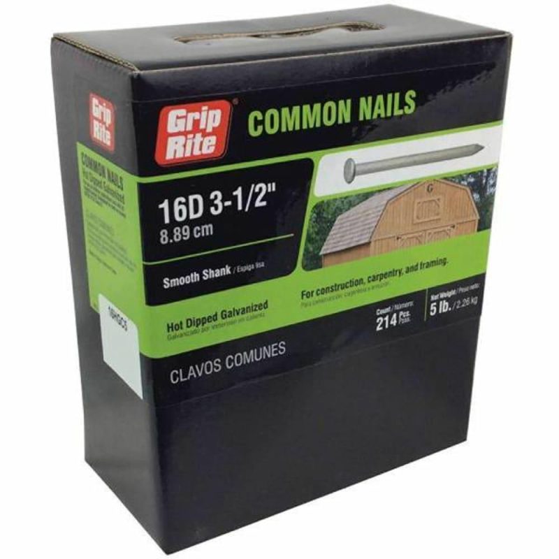 #8 X 3-1/2 In 16-Penny Hot-Galvanized Steel Common Nail Package Of 235