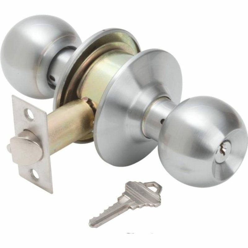 913709 Radcliff Storeroom Knob, 2.75″ Backset, Grade 2, Satin Chrome