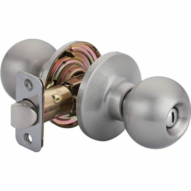 913889 Round Privacy Knob, 2.375/2.75″ Backset, Grade 3, Satin Nickel