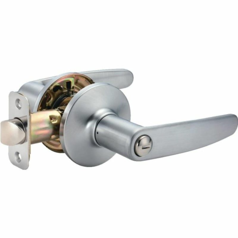 913921 Straight Privacy Lever, 2.375/2.75″ Backset, Grade 3, Satin Chrome