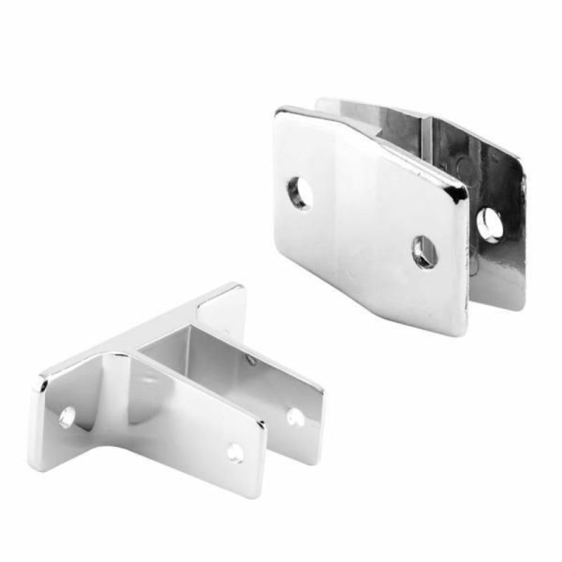 Alcove Bracket Kit, 1 In. Panels, Zinc Alloy, Chrm Plated , Package Of 4