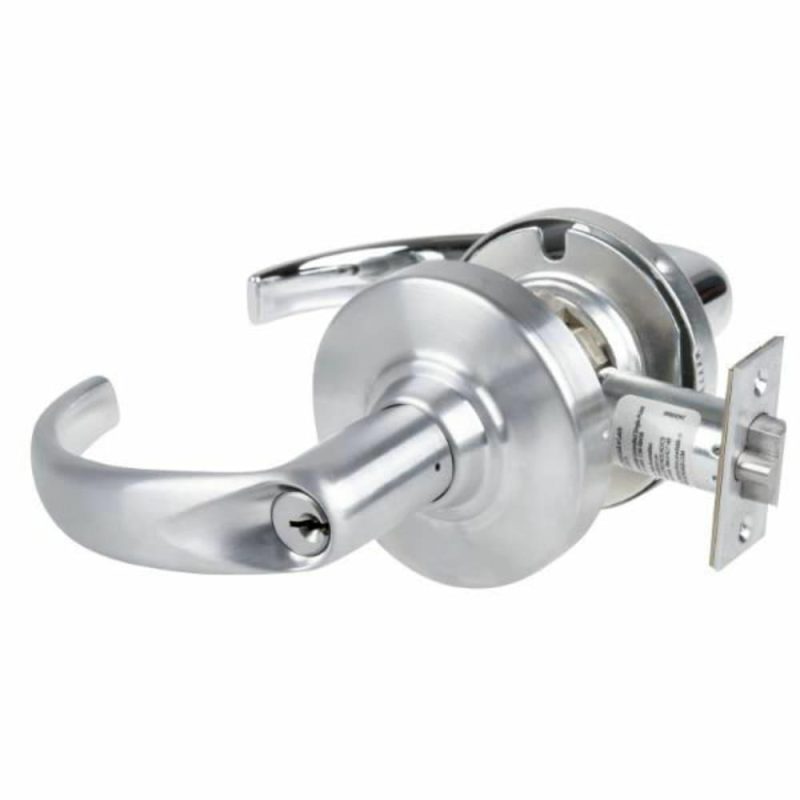 Alx Storeroom Lockset, Sparta, C/s123 Keyway, Satin Chrome, Non-Handed