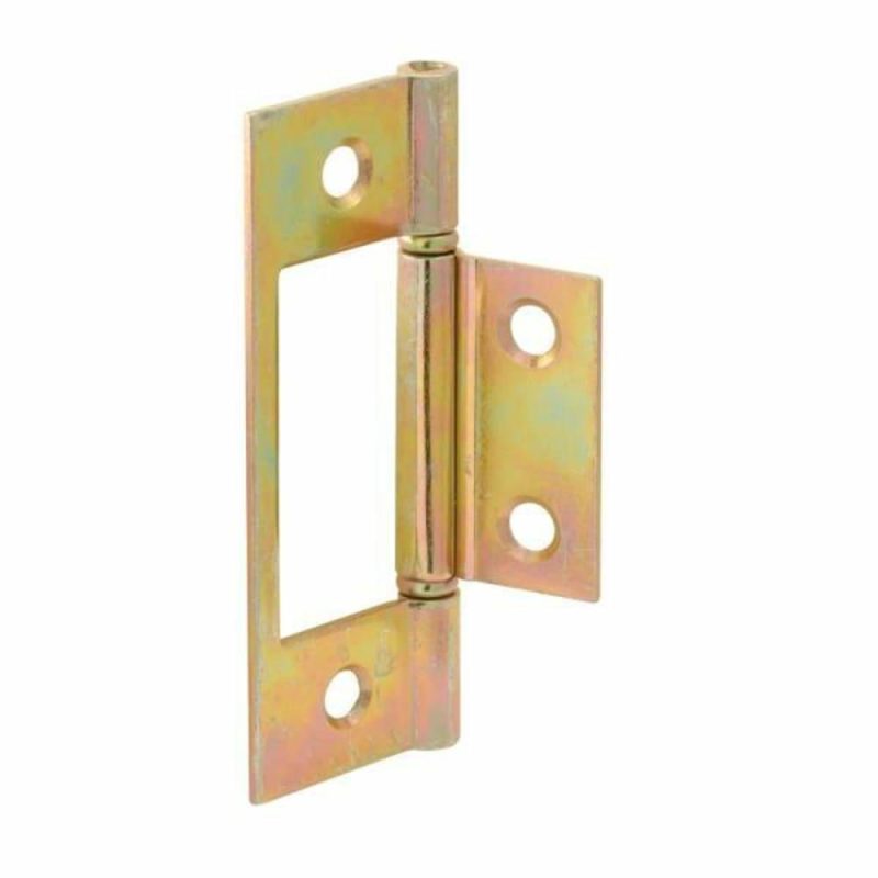 Bi-Fold Dr Hinge, Steel, Brass Plated, Non-Mortise , Package Of 6