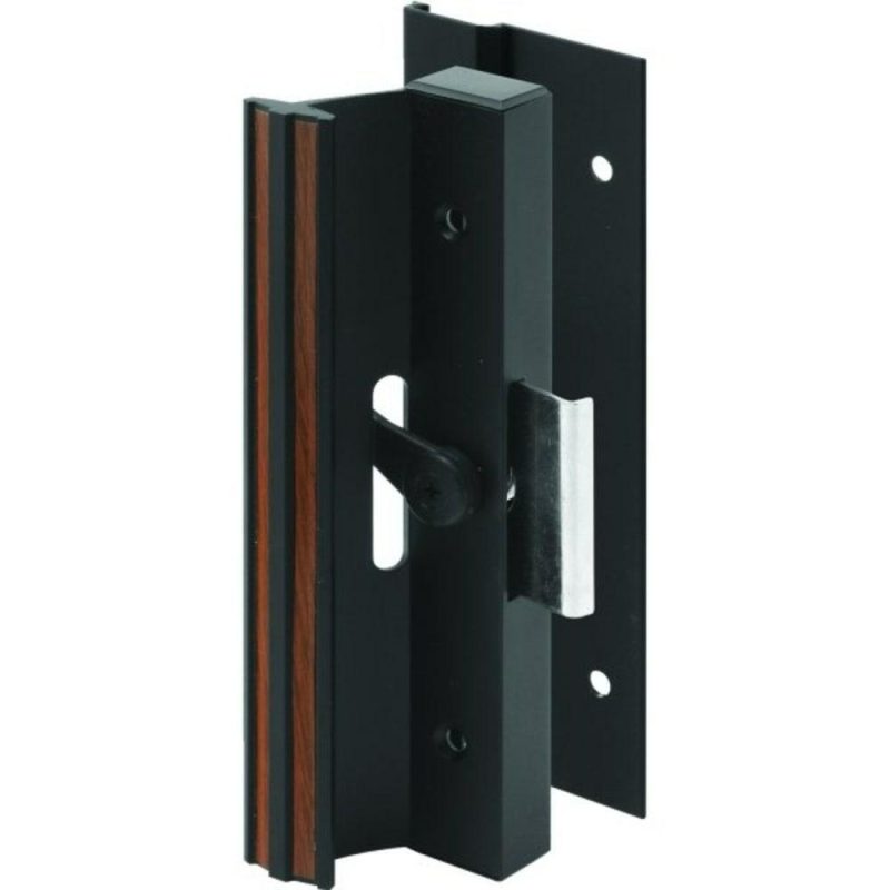 Black Aluminum Sliding Door Handle Set