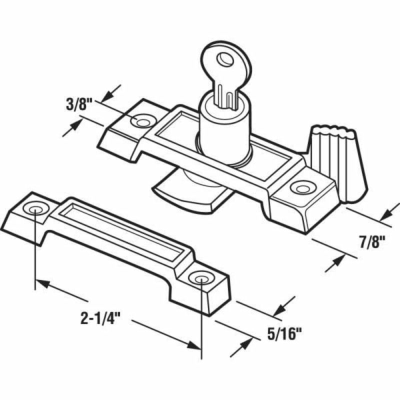 Black , Key Window Sash Lk